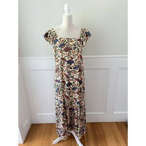 House of Harlow 1960 Square Neck Printed Maxi Dress L